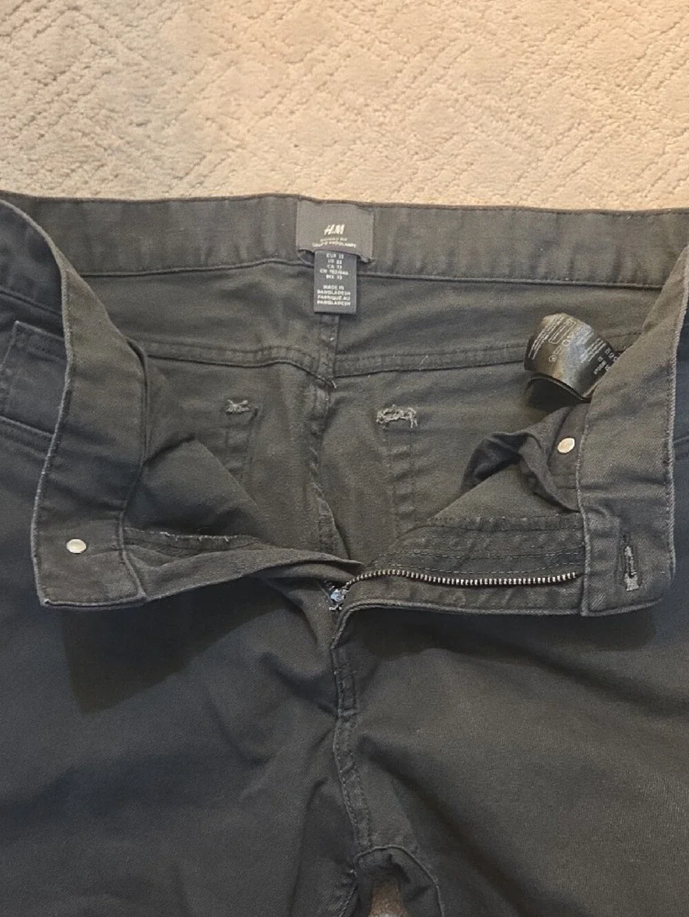 H&M Men's Slim Fit Black Jeans